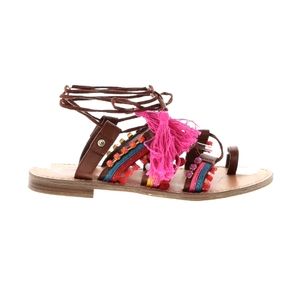G by Guess pink boho tie sandals size 7.5